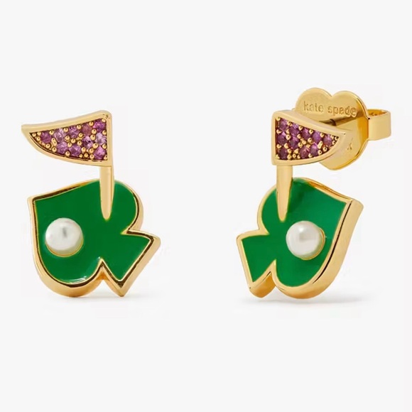 KATE SPADE Hole In One Stud Earrings New - Picture 1 of 6